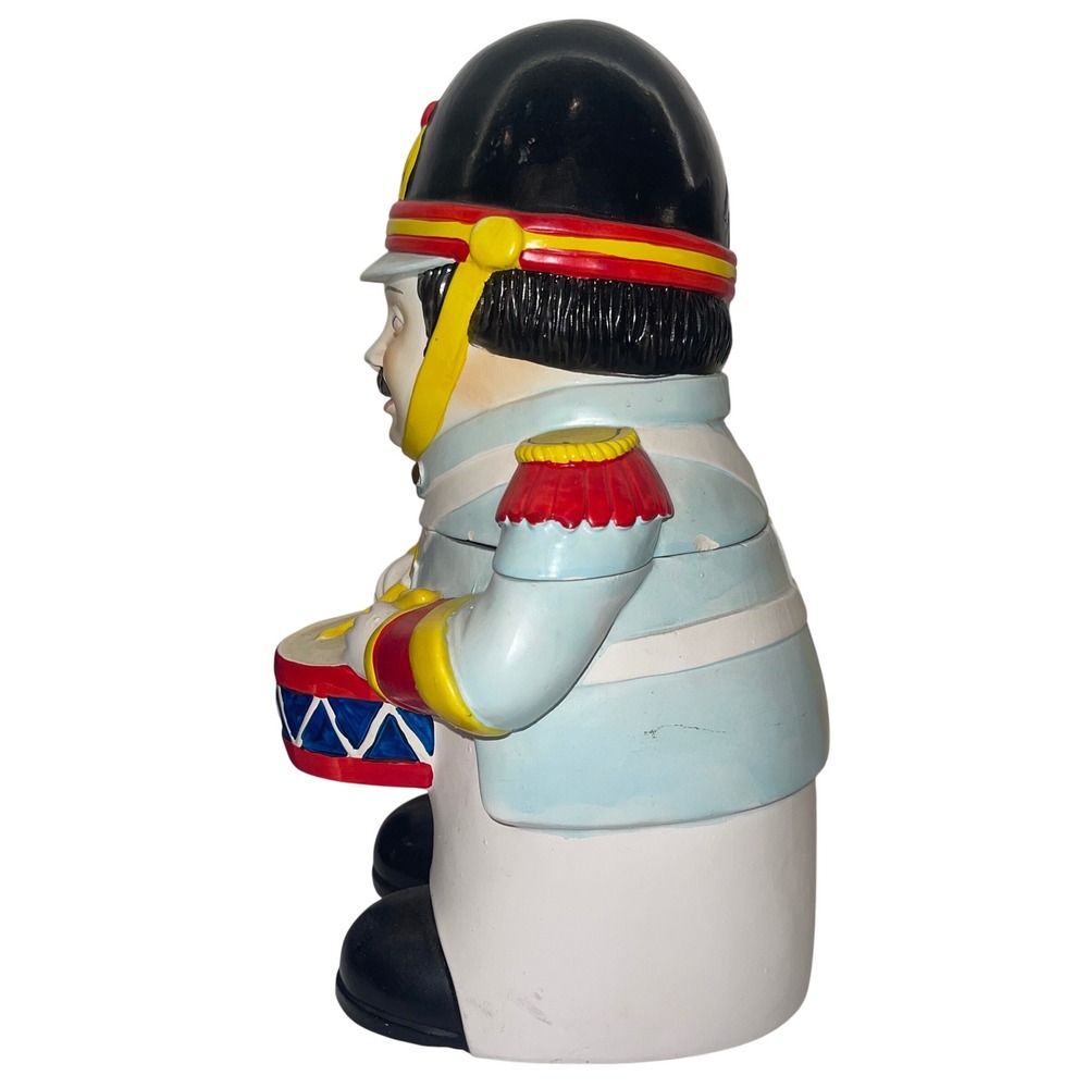 Vintage Cookie Jar‎ Ceramic Portugal Tommy Toy Soldier Drummer Funky Maximalism - Picture 3 of 8